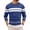 Dark Blue, variant on Men's Crew Neck Knit Sweater Long Sleeve Striped Pullover Casual Polyester Top