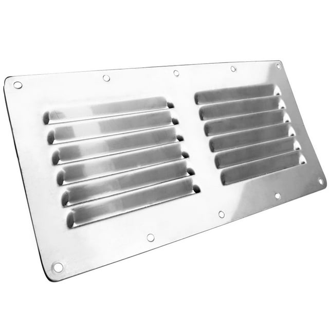 Évent d'Espace pour Crawl, Évent de Fondation, Évent de Porte, Accessoire de Panneau d'Évent en Acier Inoxydable à Persiennes pour Cuisine Extérieure