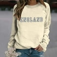 thumbnail image 2 of Women’S Sweatshirt Womens Long Sleeve Sweatshirt Women Pullover Beige Sweatshirt Women Fall Basics Womens Clothing Clothes for Women, 2 of 4