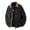 Black, variant on Men's Retro Colorblock Flight Jacket - Lapel Long-Sleeve Multi-Pocket Utility Work Coat, Casual Trendy Outerwear, Black, L