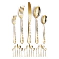 thumbnail image 2 of Stainless Steel Cutlery Set, Flatware Tableware Sets Flower Print Knife Fork Spoon for Home Hotel Restaurant Party, 2 of 7