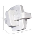 thumbnail image 4 of Interlocking Knot Sculpture for Home Decor - Modern Marble Stone Decorative Object for Bathroom, Office, Room, and Living Room - Figurine Accent for Shelf and Coffee Table Styling - 5?, White, 4 of 11