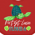 thumbnail image 4 of Inktastic Port St. Lucie, Florida Happy Sea Turtle Boys or Girls Baby Bib, 4 of 4