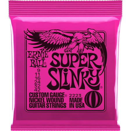 Ernie Ball Super Slinky Custom Gauge Nickle Wound Guitar Strings - Nickel Wound Set, .009 -