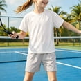 thumbnail image 5 of Kogui Kids Athletic Short Sleeve T-Shirt & Shorts Set, Sport Activewear for Boys Girls Breathable Summer Outfit 3T 4T (White,3-4 Years), 5 of 5