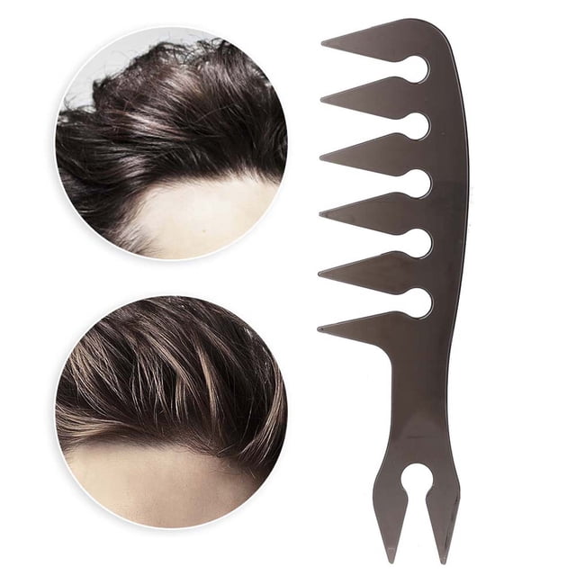 Three-sided Hair Comb For Men's Oil Hair Portable Wide Large Tooth Long Handle Hairstyle Comb 6 Types