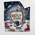 thumbnail image 4 of Hockey Season - Personalized Hockey Blanket, 4 of 6