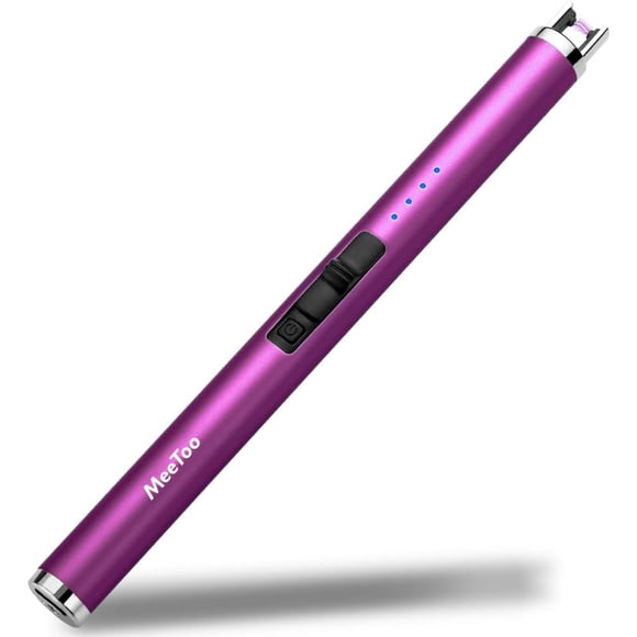 MeeToo Candle Electric Lighter Rechargeable USB Type-C Lighters for Candle BBQ Camping Fireworks Purple