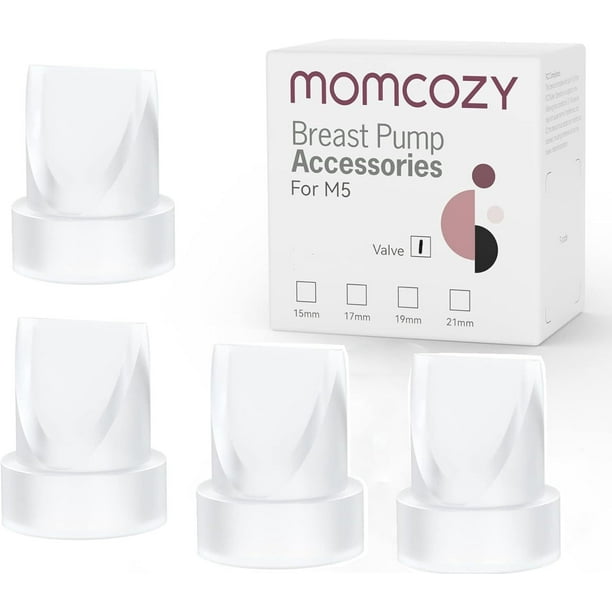 Momcozy Válvulas Pico de Pato para Extractor de Leche M5 - Accesorios de Repuesto Originales, 4 Piezas, Compatibles Exclusivamente con Modelo M5