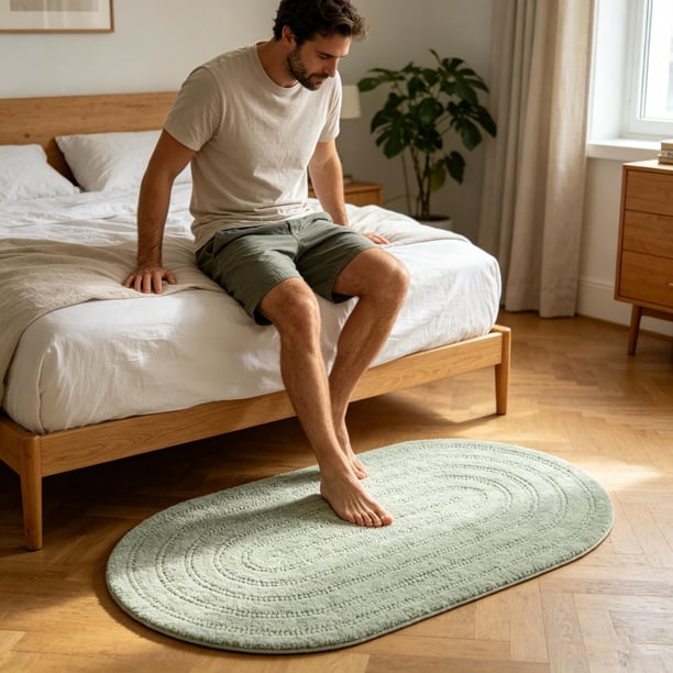 Alfombra de baño de microfibra suave absorbente - textura antideslizante en relieve, secado rápido, alfombra lavable a máquina, baño y cocina de baño