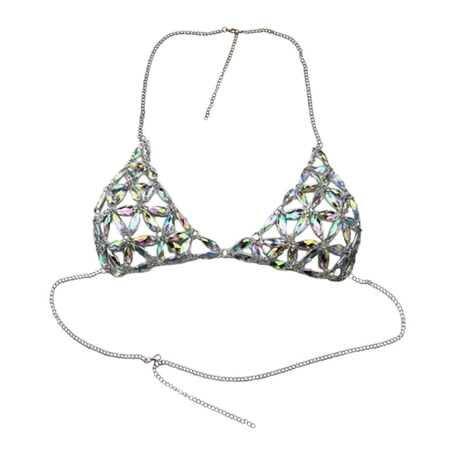 Cadena para el Cuerpo Yuyangstore Lencería Elegante Plata
