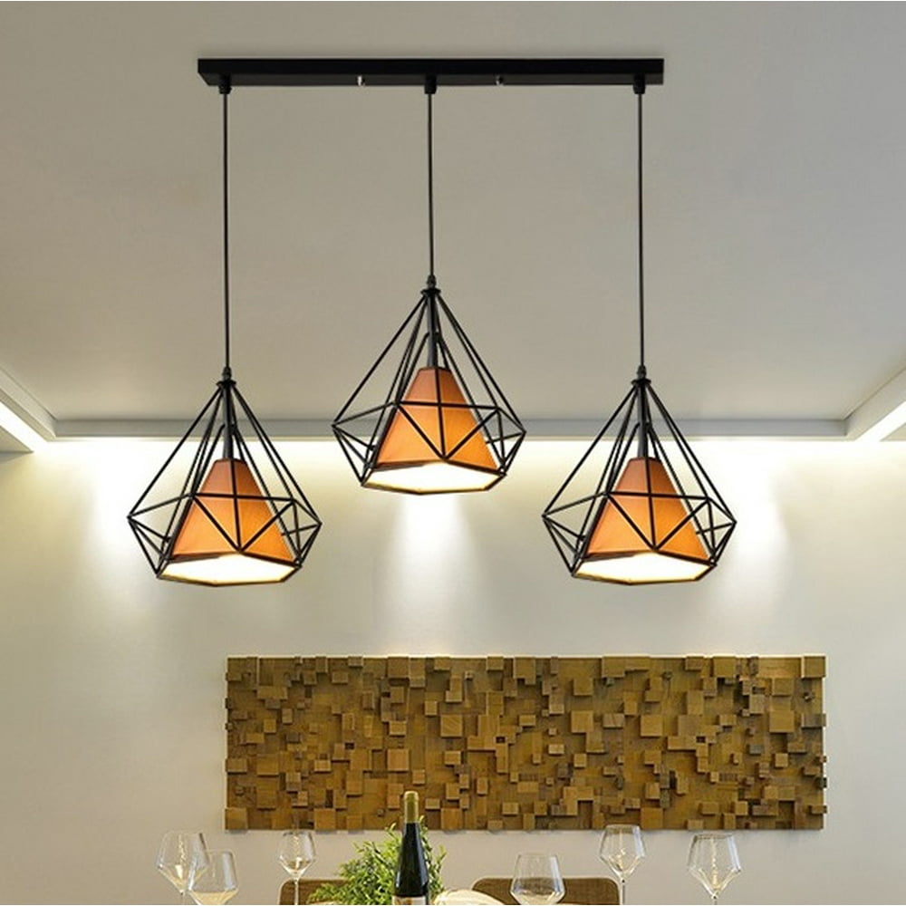 Farmhouse Black Pendant Lighting 3Light Industrial Modern Hanging Lighting Fixtures for Dining