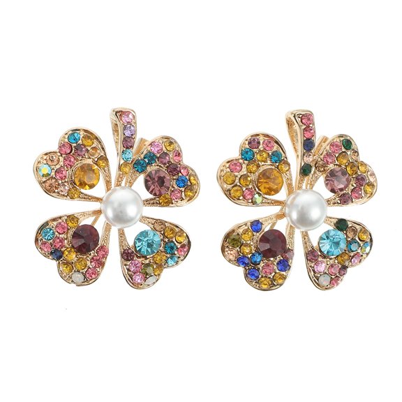LEORX Prom Jewelry Women Rhinestone Brooch 2Pack