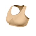 thumbnail image 6 of HAOTAGS Sports Bras for Women, Removable Padding Elastic Hem Racerback Lightweight Yoga Bra Beige XL, 6 of 8
