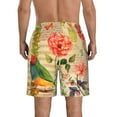 thumbnail image 3 of Disketp Men'S Swim Trunks Hawaiian Breathable Surf Beach Swimsuits Mesh Lining Beach Shorts With Pockets-Vintage Bird, 3 of 9