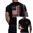 thumbnail image 3 of 250 Years of America T-Shirt for Men&nbsp;Crewneck Short Sleeve Patriotic Flag Graphic Independence Day Casual 2026 Black 2XL, 3 of 5
