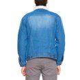 thumbnail image 4 of Red Label Men’s Classic Sherpa Lined Cotton Denim Jean Button Up Trucker Jacket (Dark Blue, 2XL), 4 of 4
