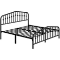 thumbnail image 7 of Yaheetech Modern Metal Bed Frame with Arched Headboard and Footboard, Underbed Storage, King, Black, 7 of 7