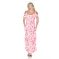 thumbnail image 4 of White Mark Women's Cold Shoulder Tie Dye Maxi Dress, 4 of 5