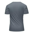 thumbnail image 3 of Fnnxeal Mens Summer Shirts, Big and Tall Tees Men's Round Neck T-Shirts Solid Short Sleeve Shirt Crew Neck T-Shirt for Men Gray Tshirt XL, 3 of 3