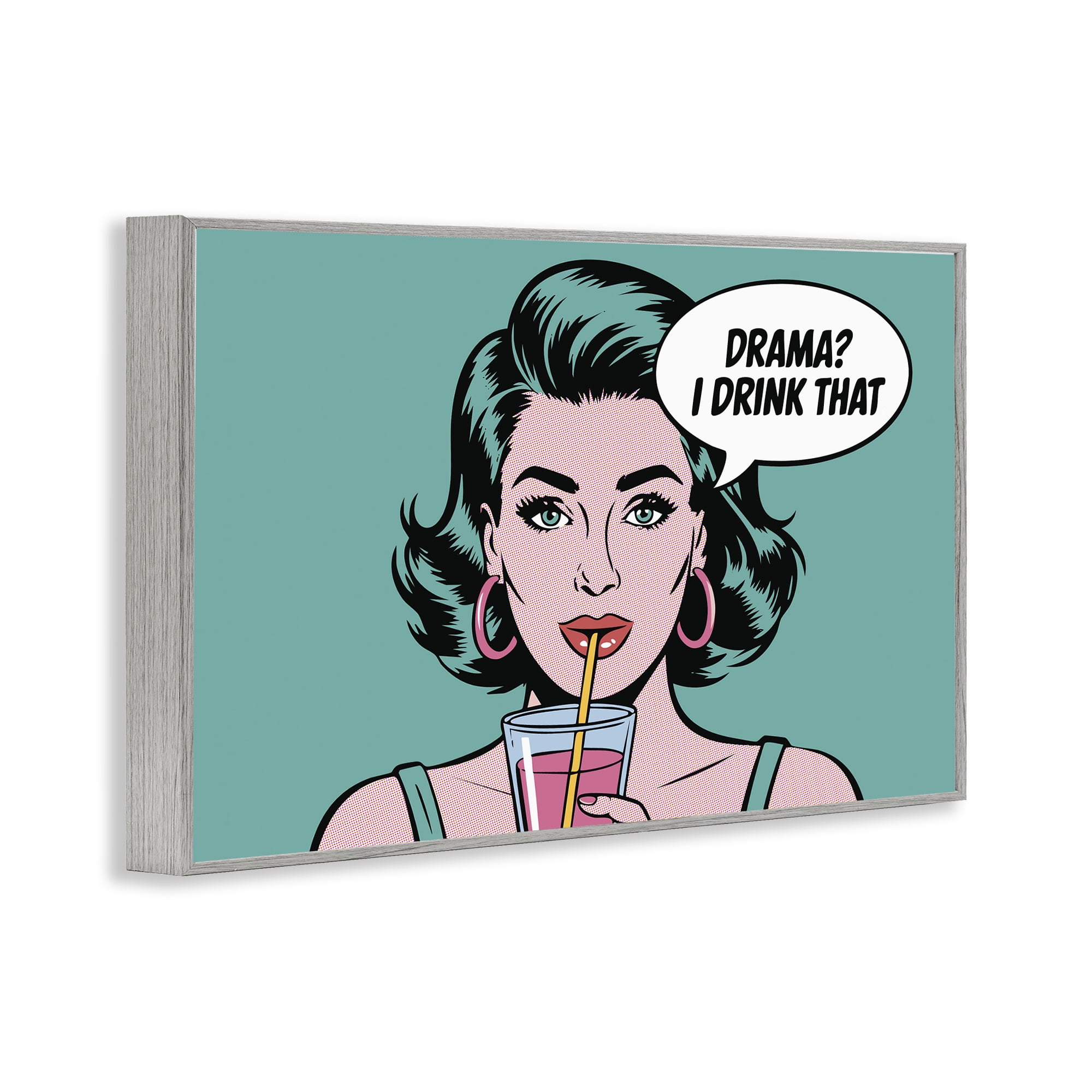 Stupell Industries Drama I Drink That Gray Framed Giclee Art, design by Andreas Magnusson