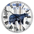 thumbnail image 1 of DesignArt The Blue Bear Large Wall Clock, 1 of 2