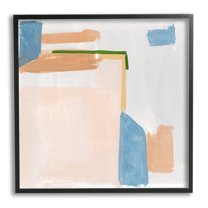 Geometric Contemporary Shapes Abstract Painting Black Framed Art Print Wall Art