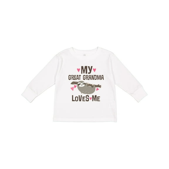 Inktastic My Great Grandma Loves Me Girls Long Sleeve Toddler T-Shirt