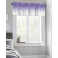 thumbnail image 4 of Kitchen Cafe Valance Curtain for Small Windows,Purple and White Color Ombre Rod Pocket Short Valances Minimalist Gradient Modern Art Window Treatment Panel for Living Room/Bedroom/Bathroom,54x18in, 4 of 9