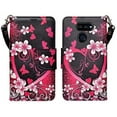 thumbnail image 2 of LG Stylo 6 Case, LG Stylo 6 Plus Case [Wrist Strap] Cute Girls Women Pu Leather Wallet Case with ID Slot & Kickstand Phone Case for LG Stylus 6/Stylus 6 Plus - Hot Pink Heart, 2 of 6