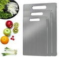 thumbnail image 6 of Cutting Board for Kitchen Multi-Sized,304 Stainless Steel Cutting Board,Non Slip,BPA Free Reversible,Kitchen Chopping Board for Meat Bread Vegetables Fruits,Kitchen Gadgets Gift, 6 of 8