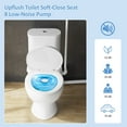 thumbnail image 6 of SUPERFLO Powerful 1000W Macerating Toilet for Basement, Upflush Toilet System with 4 Water Inlet, Dual Flush 17" Toilets with Macerator Pump, Quiet Operation, Space Saving-Include Extension Pipe, 6 of 6