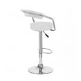 thumbnail image 3 of Zool Contemporary Adjustable Faux Leather Barstool - Vanille White, 3 of 7