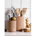 thumbnail image 3 of Utensil Holder for Kitchen Counter, 7.3"+5.4" Fluted Ceramic Utensil Crock Organizer for Countertop, Heavy Large Holder for Spatulas, Spoons, Set of 2, Dusty Coral, 3 of 7