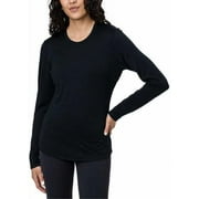 Segment Women's Merino Wool Long Sleeves Top (Black, M)