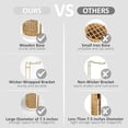 thumbnail image 2 of Freestanding Wicker Toilet Paper Holder with Lid, 3 Rolls of Toilet Tissue Storage, Rattan Handmade Woven Toilet Paper Roll Holder Stand, Decorative Boho Bathroom Farmhouse Toilet Paper Holder, 2 of 7