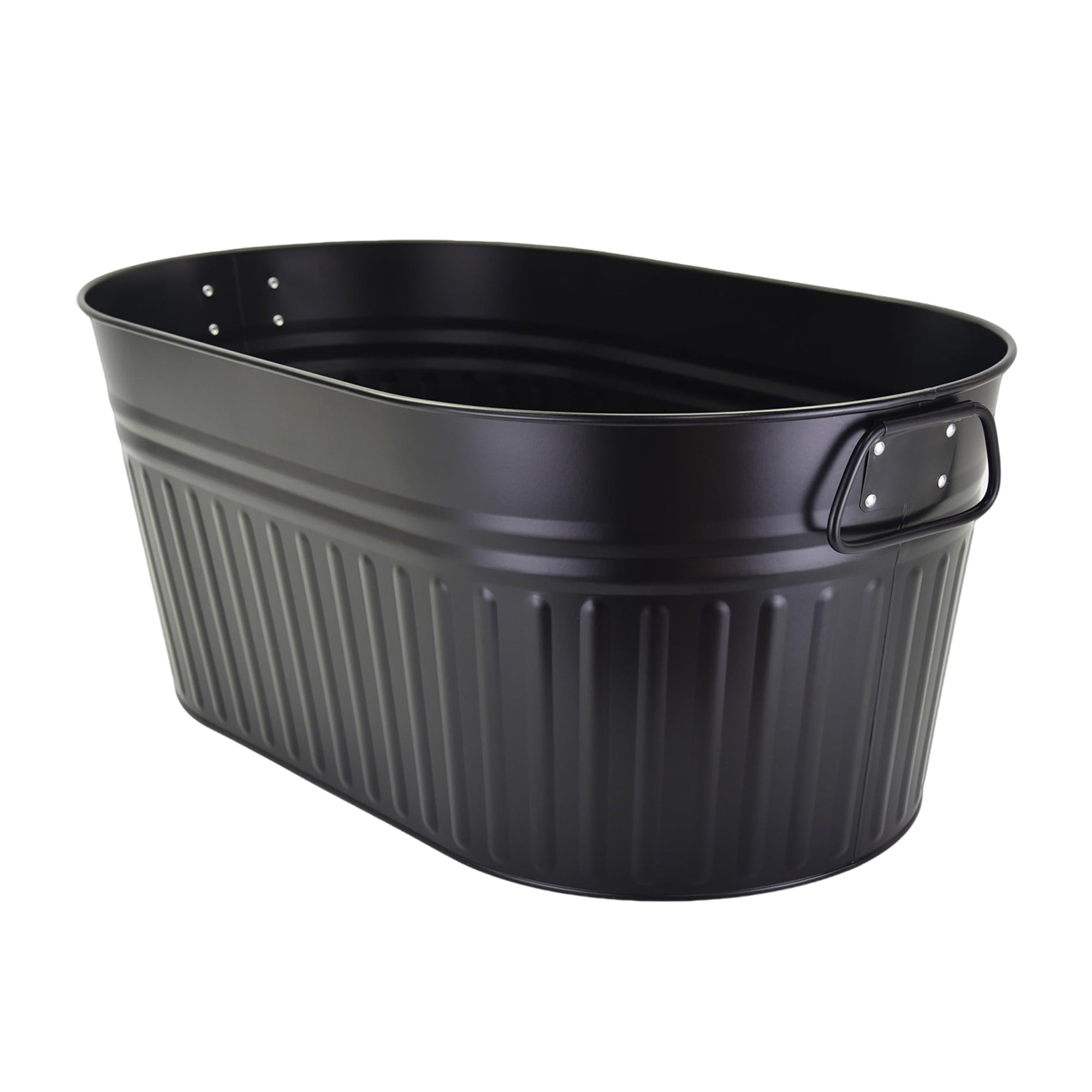 Baignoire ovale noire Hometrends, grand format,24 po x14.37 po