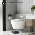 thumbnail image 3 of Wall Hung Toilet, Comfort Height One-Piece Toilet with Soft Closing Seat, Ultra-Thin Cover, Space-Saving Tankless Design, Ideal for Contemporary Bathrooms, White (Full Flat Toilet Seat), 3 of 7