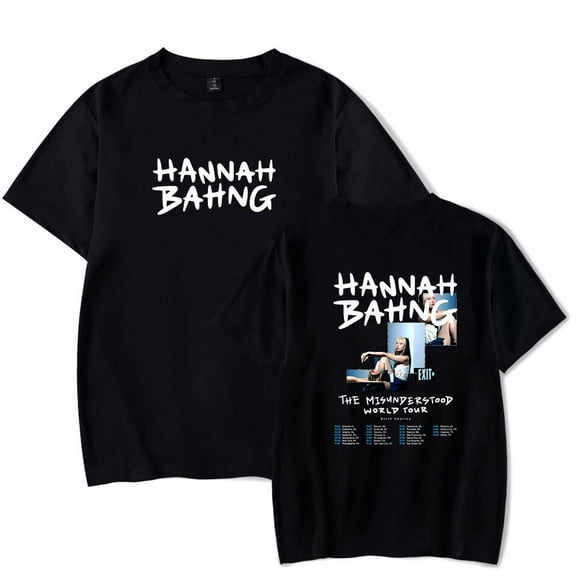 Hannah Bahng The Misunderstood Tour 2025 T-Shirt Women Men Casual Crewneck Short Sleeve Fashion Tee
