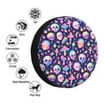 thumbnail image 4 of Yiaed mushroom colorful Skull star Print Tire Wheel Cover, Waterproof Spare Tire Cover Fit for Jeep, Truck,Trailer, RV, SUV, Camper and Most Vehicle-15 inch, 4 of 6