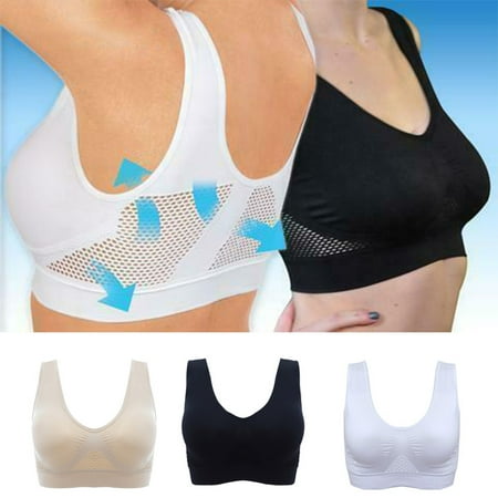 

Women Breathable Comfy Sports Bra Seamless Yoga Bras with Removable Pad New