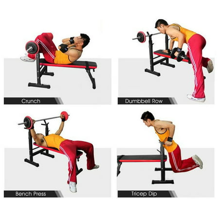 Costway Adjustable Folding Weight Lifting Flat Incline ...