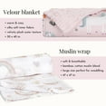 thumbnail image 5 of Evolur Enchanted Dreams 3 pc Gift Set - Sherpa Sack Wrap, Muslin Wrap & Velour Blanket, Princess Print, 5 of 10
