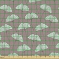 thumbnail image 2 of Botanical Fabric by the Yard, Ginkgo Leaves Pattern Retro Effect Garden Rural Field Flowers, Decorative Upholstery Fabric for Sofas and Home Accents, Mauve Taupe Mint Green by Ambesonne, 2 of 5