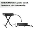 thumbnail image 3 of Hamzer Cushioned Piano Bench, Adjustable Keyboard Stool Chair - Foldable & Portable, 3 of 7