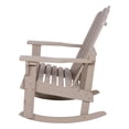 thumbnail image 2 of Pemberly Row Traditional Cedar Wood Adirondack Porch Rocker in Gray, 2 of 6