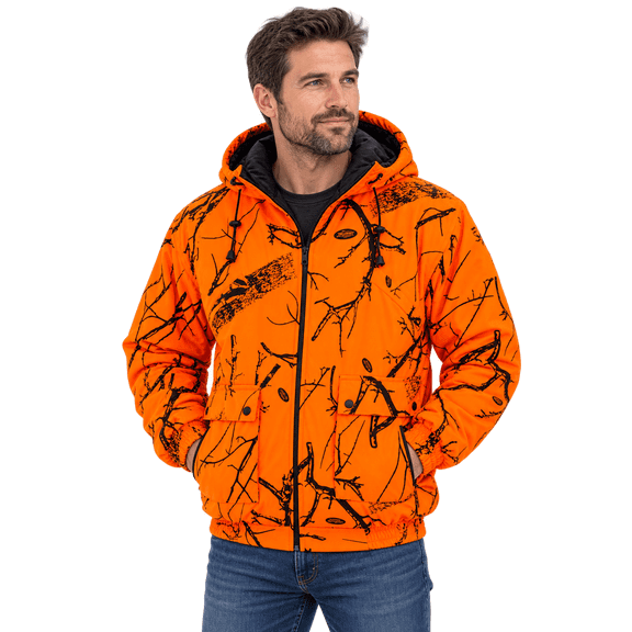 TrailCrest Adult Men’s Insulated & Waterproof Safety Tanker Jacket, 3X, Blaze Orange Camo