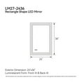 thumbnail image 2 of 24"x36" LED Bathroom Mirror - Front/Back Lit Vanity Mirror with 3 Color Temp, Anti-Fog & Dimmable Memory Function for Modern Bathrooms, 2 of 8