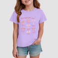 thumbnail image 2 of Toddler Girls Short Sleeve T-Shirts School Uniform Quick Dry 24 Months 2t 3t 4t 5t 6t 7t Athletic Tops Dance Casual Beach Vacation Summer Wear Gibobby,7-8 Years,Purple, 2 of 5