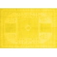 thumbnail image 1 of Ahgly Company Machine Washable Indoor Rectangle Abstract Yellow Modern Area Rugs, 5' x 8', 1 of 4